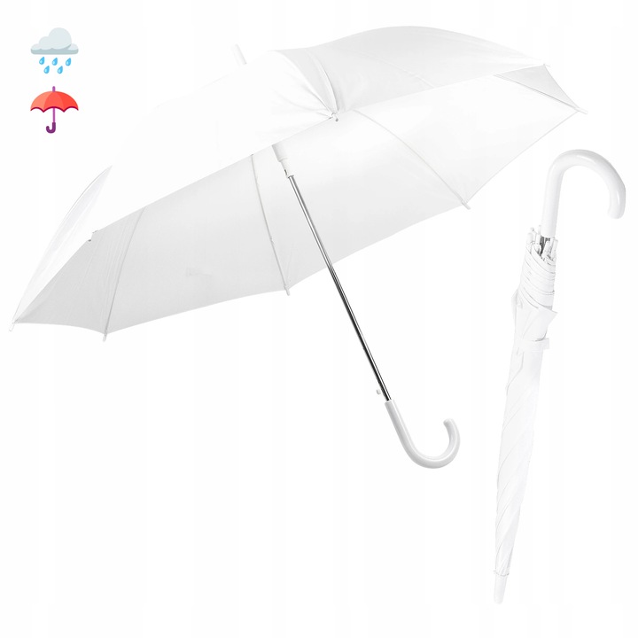BIAŁY PARASOL biała parasolka ślubna DUŻY XXL