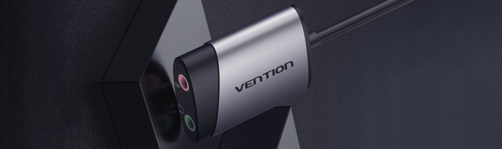 2 x Vention Zewnętrzna Karta Dźwiękowa Adapter USB-A Mikrofon Słuchawki 0,1