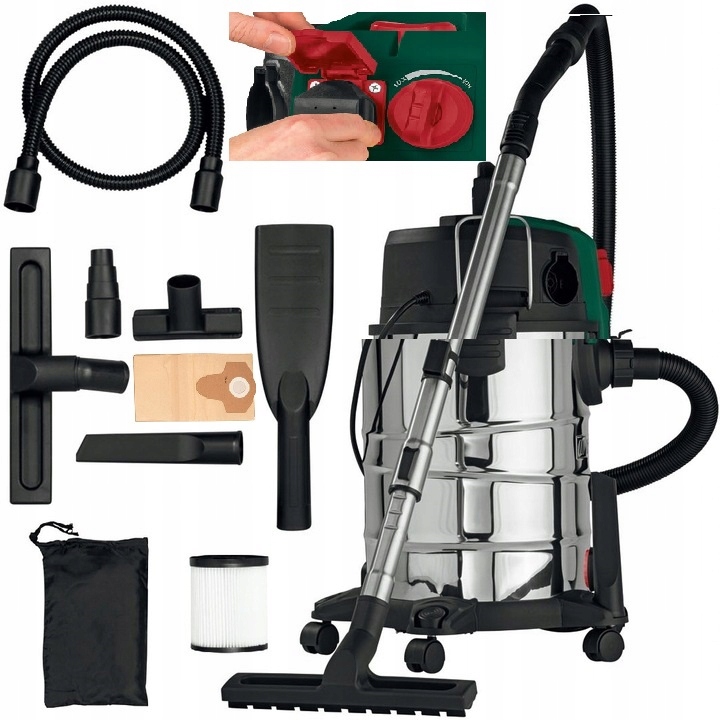 Odkurzacz PWD 30 C1 sucho mokro PARKSIDE 1500W gniazdo NAJMOCNIEJSZY