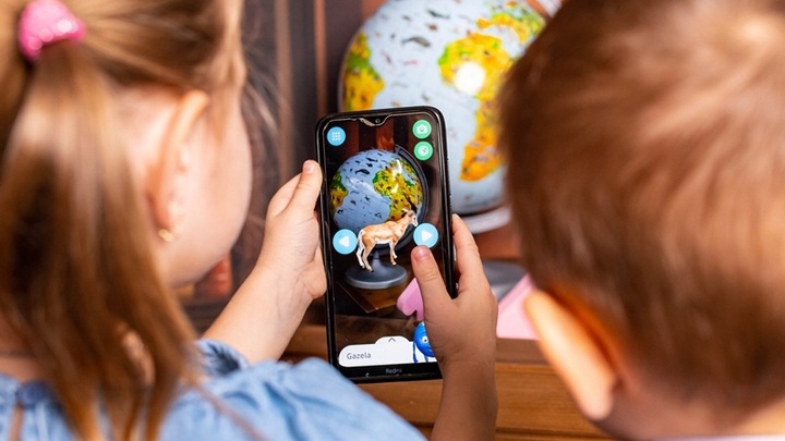 Globus 320mm PODŚWIETLANY 2w1 +strefy + APLIKACJA , na prezent , polit-fiz