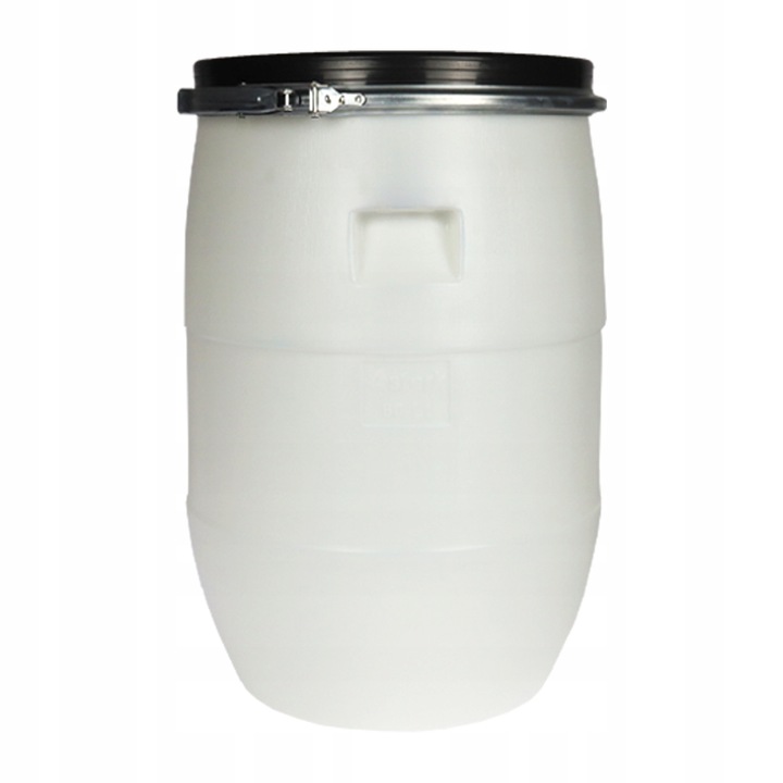 BECZKA PLASTIKOWA DO KISZENIA NA WODĘ ATEST 60L OBEJMA + SZCZYPCE