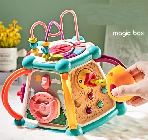 INTERAKTYWNA KOSTKA EDUKACYJNA DŹWIĘK ŚWIATŁO 7w1