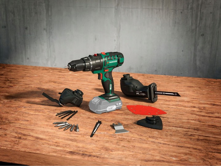 Parkside Wkrętarka multi Urządzenie wielofunkcyjne Combo 3 głowice