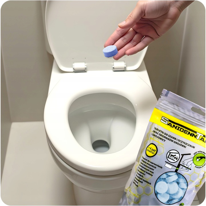 Tabletki bakterie do szamba i oczyszczalni SANIDENN 96+4 zapas na 2