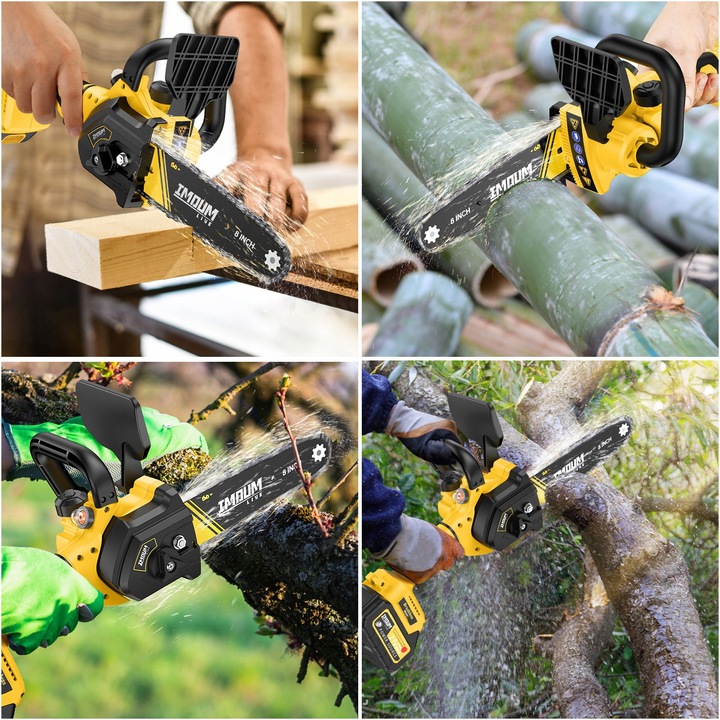 MINI PIŁA ŁAŃCUCHOWA AKUMULATOROWA PILARKA 8" DWA AKUMULATORY ZESTAW