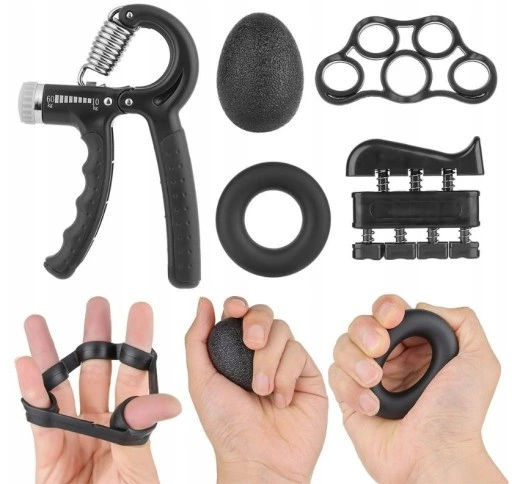 ŚCISKACZ DO RĄK TRENER DŁONI PALCÓW ZESTAW REHABILITACJYJNY REGULACJA