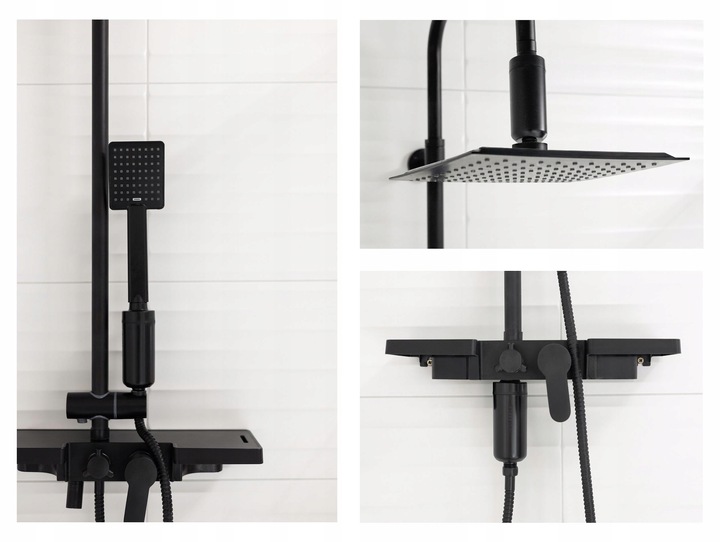 FILTR WODY prysznicowy Wessper AquaShower czarny do prysznica 7500l