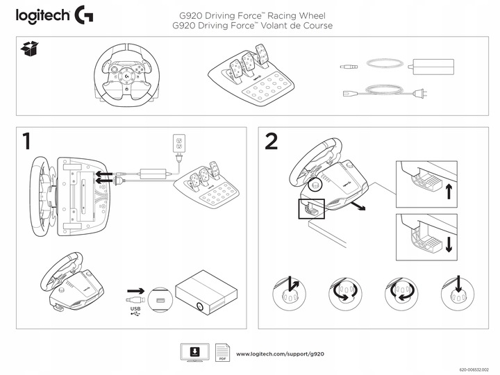 NOWA KIEROWNICA LOGITECH G920 XBOX One Series S X | PC + SHIFTER BIEGI