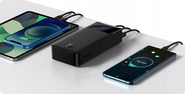 OGROMNY POWERBANK BASEUS 30000MAH 15W PD 3x USB USB-C BEZPIECZNY CE ROHS