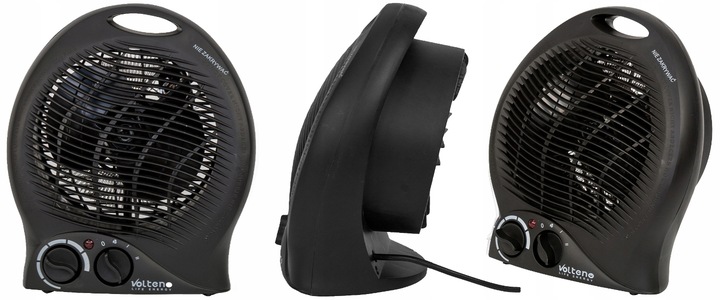 Grzejnik elektryczny Volteno 2000 W czarny 230 x 270 mm