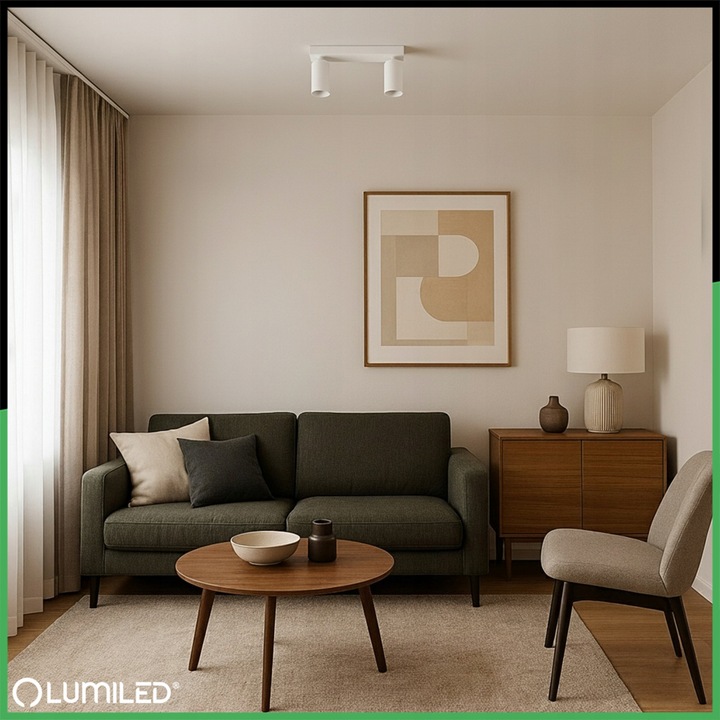 Lampa Sufitowa HALOGENOWA 2X GU10 Reflektor OPRAWA LED SPOT Kinkiet