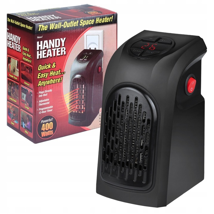 MOCNY MINI GRZEJNIK ELEKTRYCZNY FARELKA DO KONTAKTU HEATER 400W