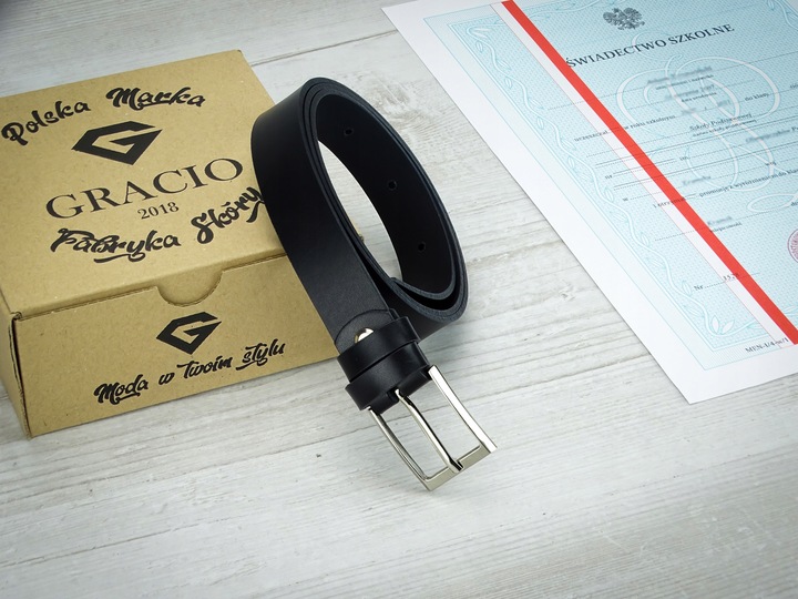 Pasek do spodni dla CHLOPCA komunijny skórzany