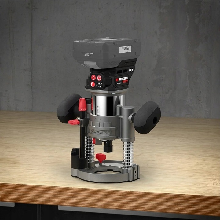 AKUMULATOROWA FREZARKA GÓRNOWRZECIONOWA PARKSIDE 20 V ZESTAW + WALIZKA