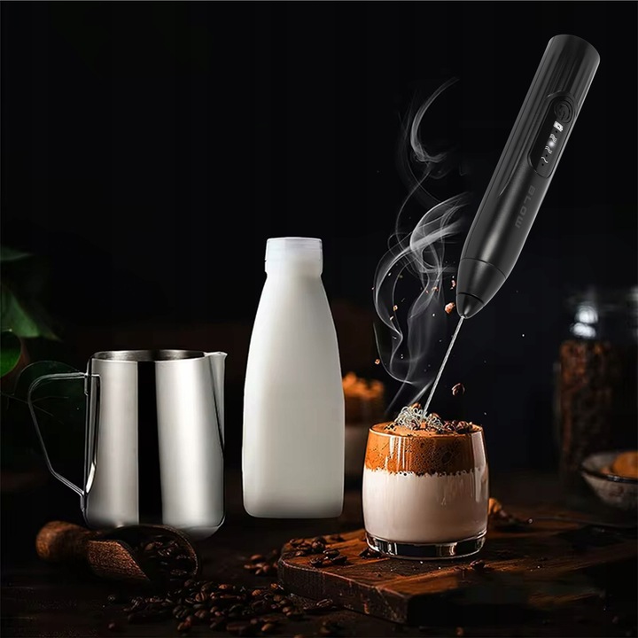 SPIENIACZ DO MLEKA KAWY MINI MIKSER ELEKTRYCZNY RĘCZNY UBIJAK 3w1 USB