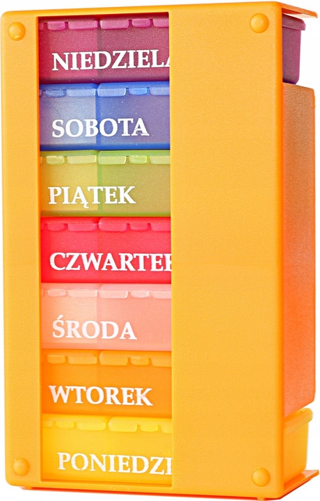 Kasetka Pojemnik Pudełko na leki 7dni x3przegródki