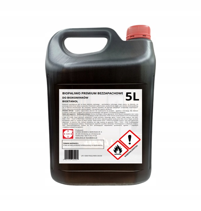 BIOPALIWO PREMIUM - Paliwo do biokominka Bezzapachowe Jakość PREMIUM