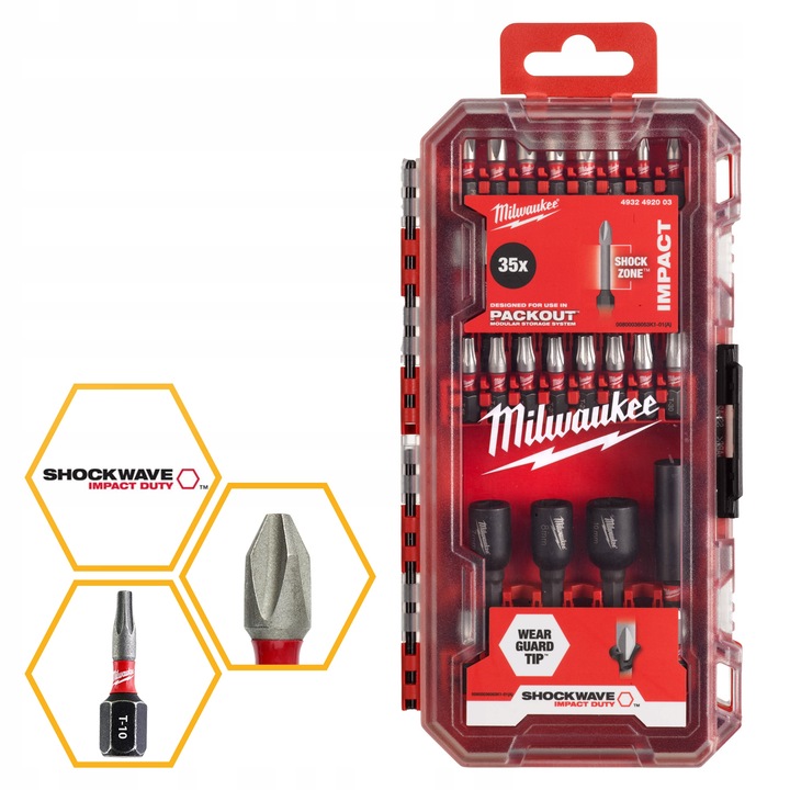 Milwaukee Zestaw bitów udarowych 35sztuk 4932492003