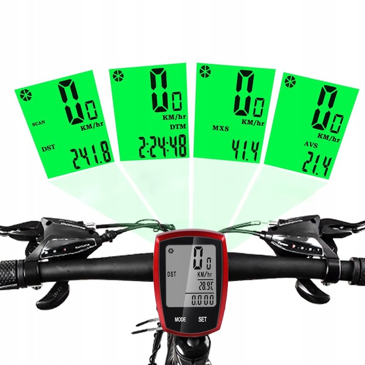 Licznik rowerowy bezprzewodowy termometr tryb noc PRĘDKOŚCIOMIERZ LCD PRO