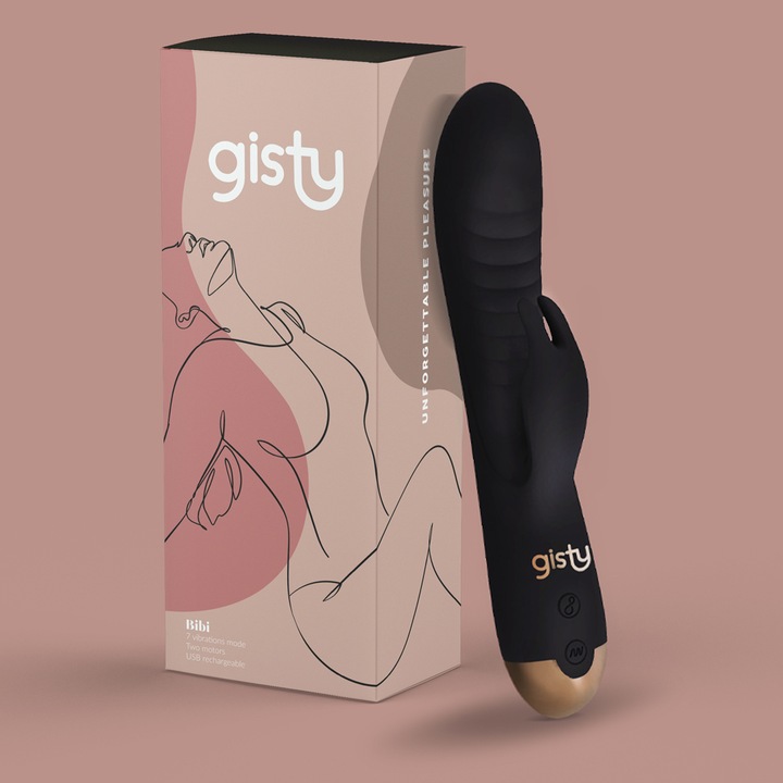 Wibrator damski GISTY z króliczkiem masażer łechtaczki punktu G dla kobiet