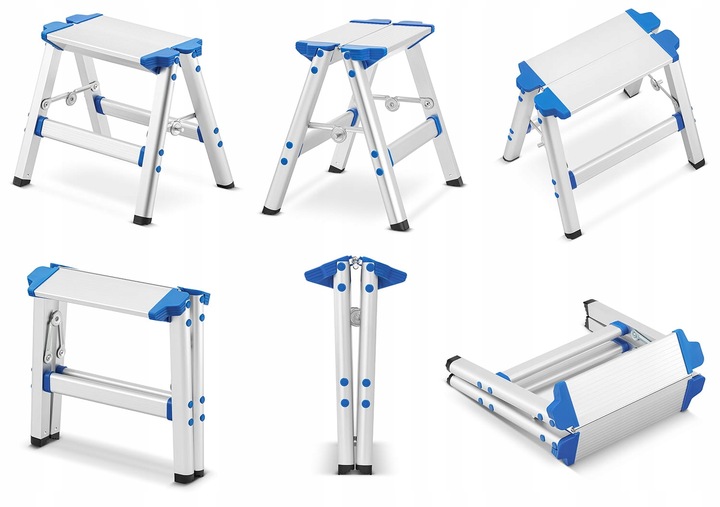Drabina domowa stołek schodek podest stopień składany HIGHER ML-401A