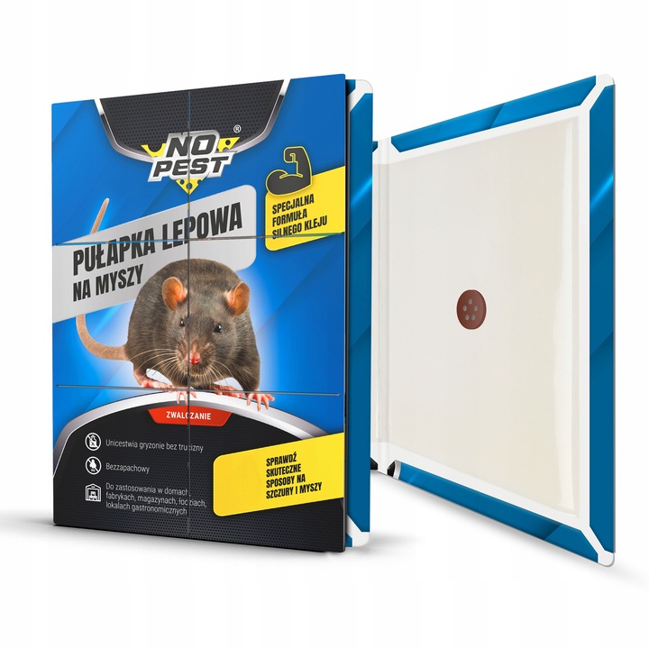 LEP PUŁAPKA KLEJOWA ŁAPKA MYSZOŁAPKA NA MYSZY SZCZURY NO PEST BARDZO