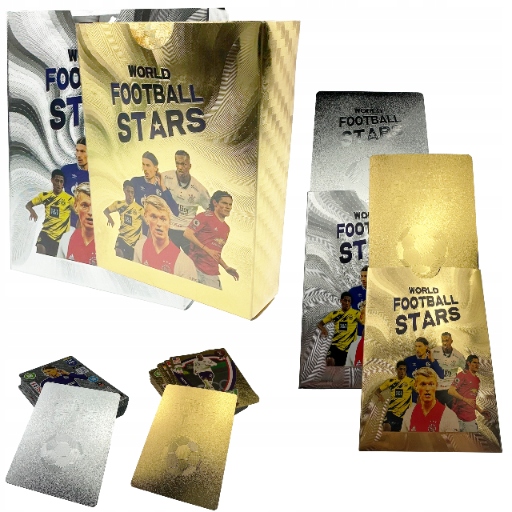 KARTY PIŁKARSKIE 2w1 110szt ZŁOTE + SREBRNE KARTY KOLEKCJONERSKIE 110 KART