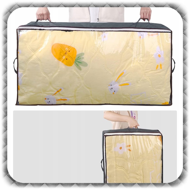 2x ORGANIZER NA POŚCIEL KOŁDRĘ Pojemnik Pokrowiec Ubrania pod Łóżko