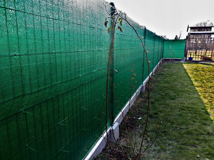 Siatka Cieniująca 1,5x50m Maskująca mata osłona na ogrodzenie płot 90%