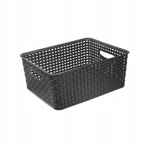 REGAŁ KOMODA SZAFKA PÓŁKA Z 3 KOSZAMI RATTAN BRANQ