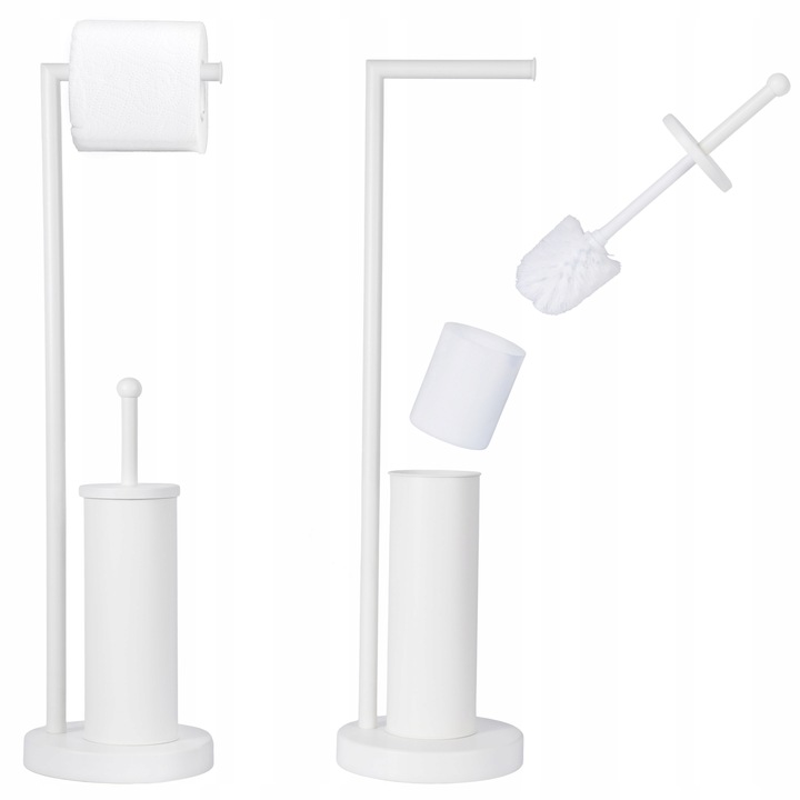 STOJAK uchwyt NA PAPIER TOALETOWY ze szczotką do wc elegancki praktyczny