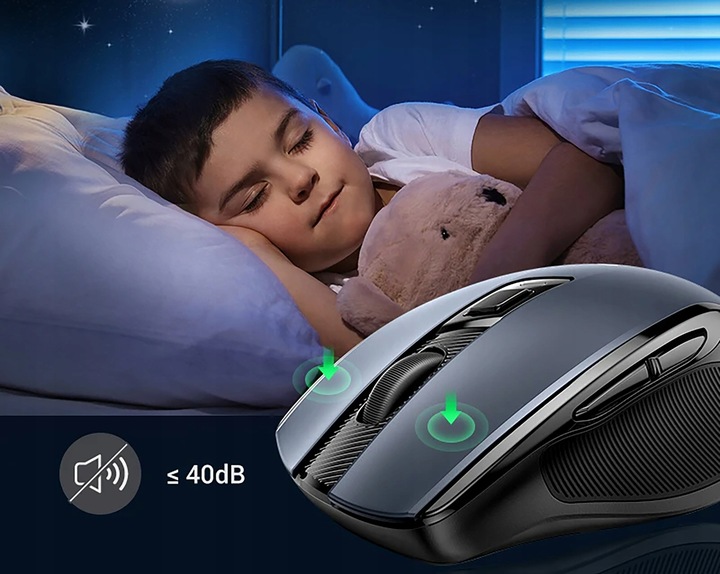 Mysz Bezprzewodowa 4000DPI Myszka Laserowa NA USB Do Komputera i Bateria AA