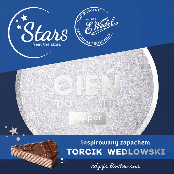 Stars from the stars TOPPER cień cienie do powiek WEDEL biało - srebrny #01