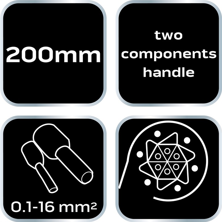 Szczypce do zaciskania końcówek tulejkowych zaciskarka do tulejek