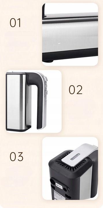 MIKSER RĘCZNY ROBOT KUCHENNY TODOMI TURBO PODKŁADKA TRZEPACZKI HAKI 5 BIEGI