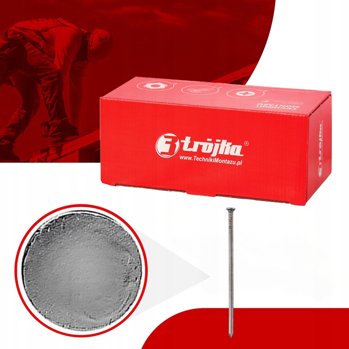 Gwoździe budowlane 4.0x100mm # CZARNE # - 5KG