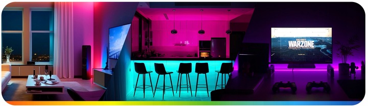 Taśma LED 30M RGB 5050 PILOT APLIKACJA Bluetooth MUZYKA ZESTAW 12V SMD