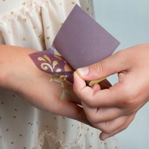 Kidea Markery Brokatowe do tatuażu z szablonami x 2 zestawy 6 kolorów