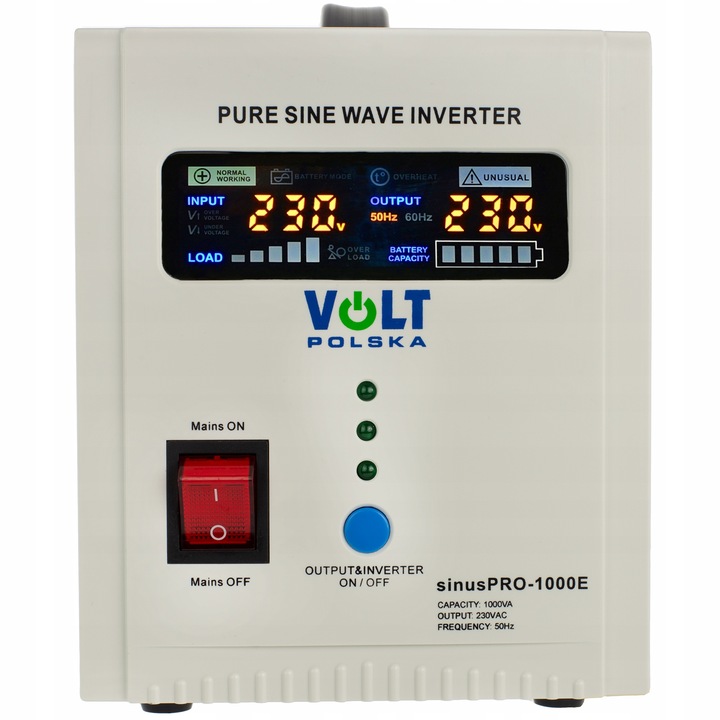 Zasilacz UPS Volt Polska 1000E 12/230V 700/1000W PROMOCJA !!! VOLT