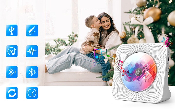 ODTWARZACZ CD PRZENOŚNY RADIO FM ODTWARZACZ CD BIURKOWY GŁOŚNIK