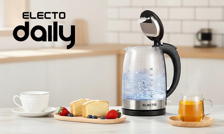 CZAJNIK ELEKTRYCZNY SZKLANY 1,7L MOCNY Z PODŚWIETLENIEM LED 1800W ZE