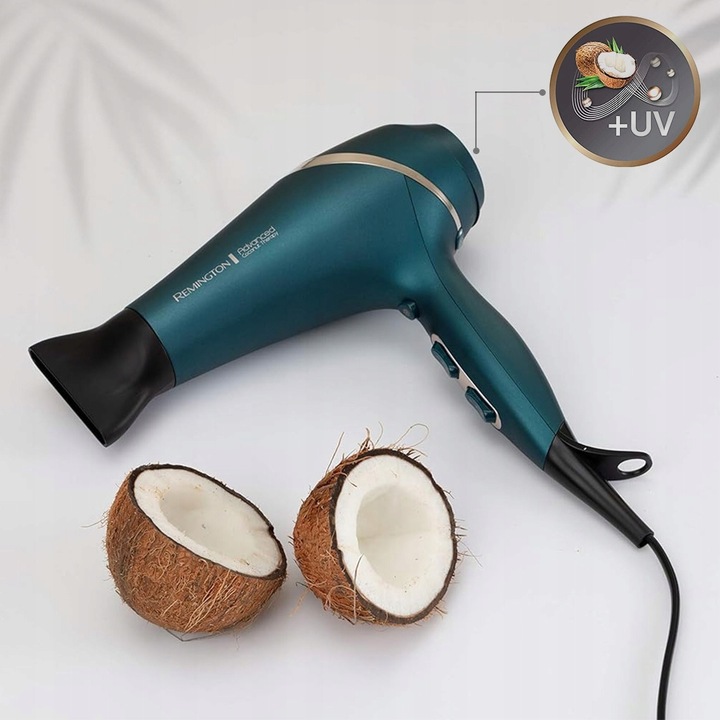 SUSZARKA DO WŁOSÓW REMINGTON Z DYFUZOREM JONIZACJA SENSOR Silnik AC-130km/h