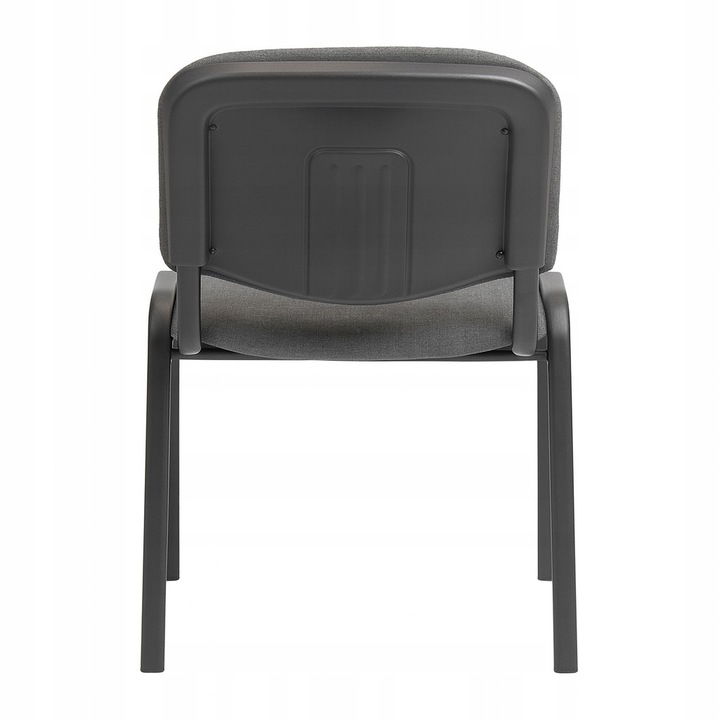 KRZESŁO KONFERENCYJNE BIUROWE ISO SZARE GRUBY PROFIL TAPICEROWANE Z