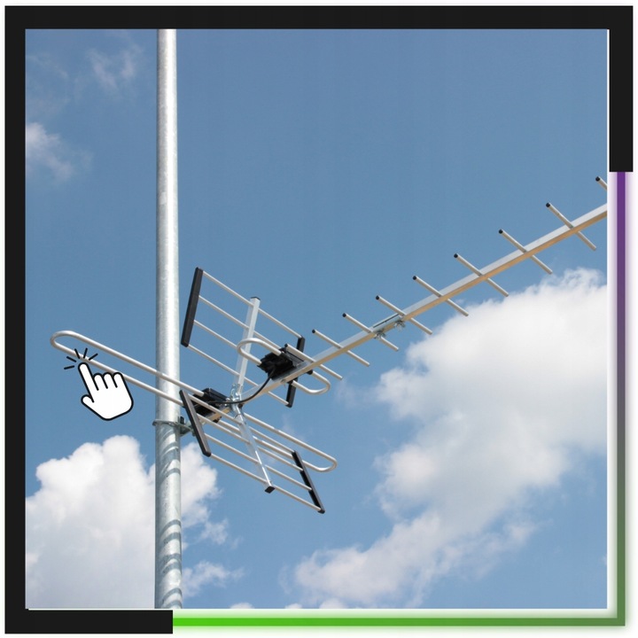 Antena do TV naziemnej zewnętrzna DVB-T2 MUX-8 4K LTE kierunkowa COMBO