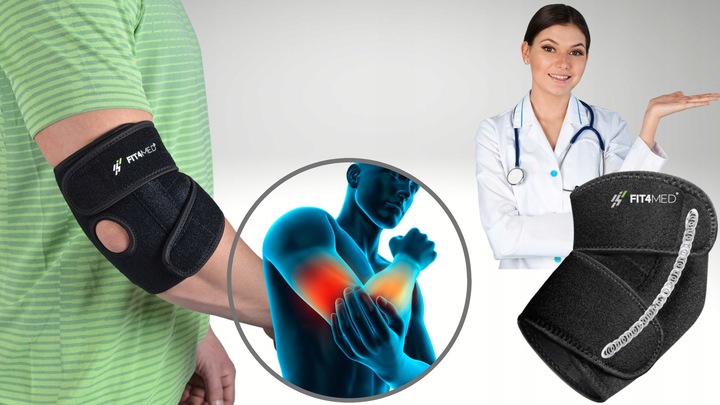 Opaska ściągacz łokieć tenisisty neoprenowa UCISKOWA na LOKIEC STABILIZATOR