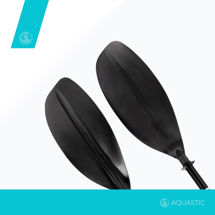 Wiosło kajakowe 2-częściowe AQUASTIC 220 cm czarne