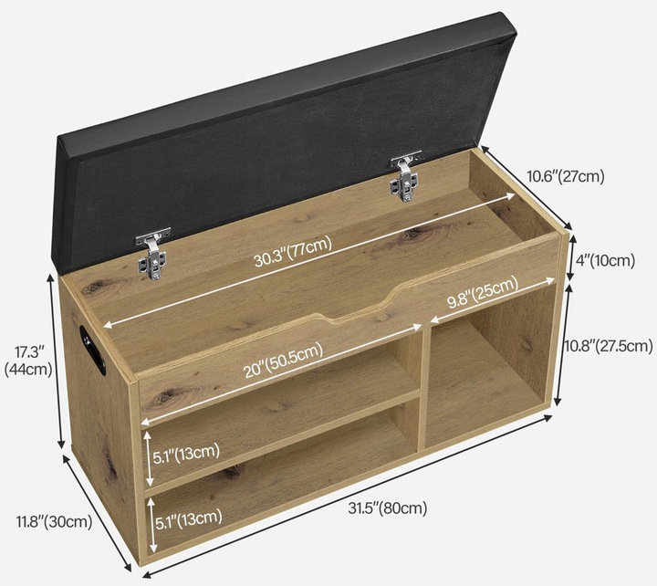 Szafka na buty obuwie artisan z szufladą siedziskiem pojemnikiem
