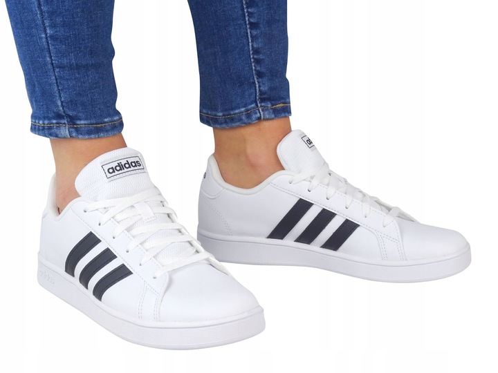 ADIDAS GRAND COURT EF0103 BUTY DZIECIĘCE TRAMPKI TENISÓWKI BIAŁE