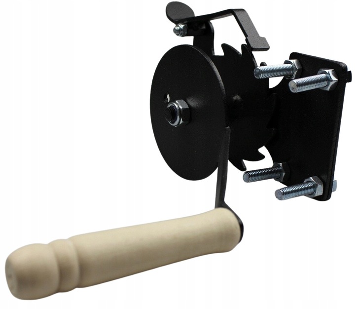 KOŁOWROTEK ZESTAW DO GRILLA SZYBKI MONTAŻ KORBKA linka karabińczyk