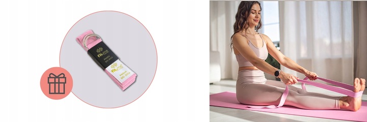 MATA DO ĆWICZEŃ JOGI PILATESU GIMNASTYCZNA TPE ANTYPOŚLIZGOWA Z UCHWYTEM